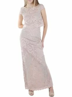 Best Sale ⌛ Adrianna Papell 👩 Womens Lace Maxi Evening 👗 Dress 🔔