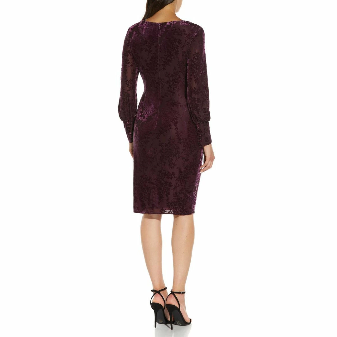 Cheapest ๐ Adrianna Papell ๐ฉ Womens Velvet Knee-Length Sheath ๐ Dress ๐ฅฐ - Image 2